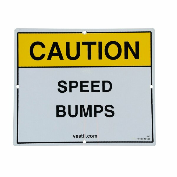Vestil Reflective Speed Bump Sign, 11.75" x 9.75" SBS-1012